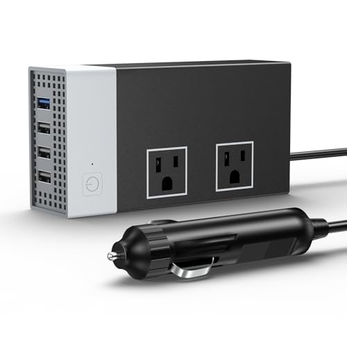 TAGEEBLU 200W インバーター 12v 100v, 車 インバーター, シガーソケット コンセント DC12VをAC100Vに変換 USB 4 ポート搭載 12V車専用 カーインバーター