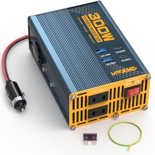 【QC3.0快速充電&7ポート】MWXNE 300W インバーター シガーソケット コンセント カーインバーター 12v 100v DC12VをAC100Vに変換 コンバーター 車 コンセント シガーソケット 車載用充電器 コンパクト