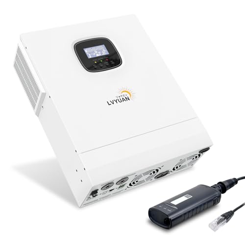 LVYUAN（リョクエン）3kW 3000W オフグリッド ハイブリッドインバーター 正弦波 24Vバッテリーに対応 太陽光発電システム ソーラーインバーター充電器 ソーラーチャージインバーター UPS機能搭