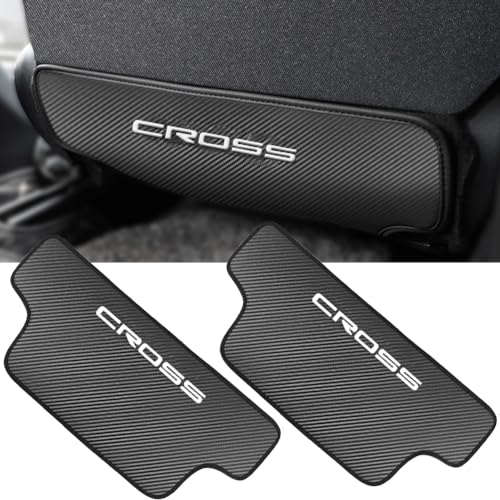 Kayafar トヨタ カローラ クロス 10系 専用 キックガード シート バック マット キックガード 刺繍CROSSロゴ 引っかき傷対策 カローラ クロス 内装 パーツ カスタム ドレスアップ 運転席/助手席