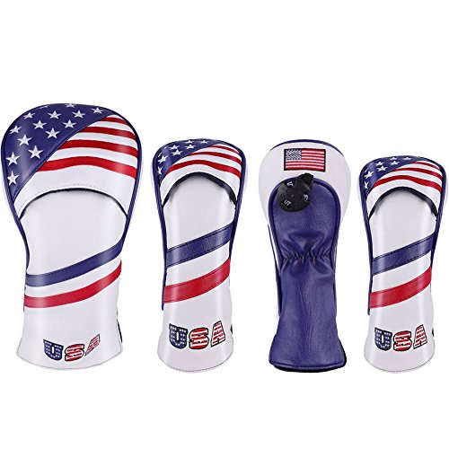 セレクトプラザ カスタムデザイン ドライバー ウッド FW 2個 ユーティリティ UT用 ヘッドカバー 4点セ..