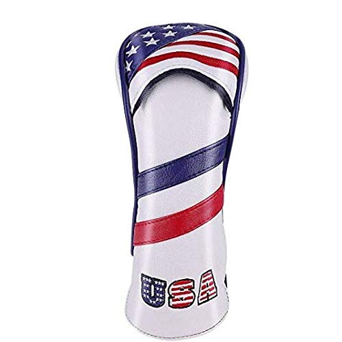 ゴルフヘッドカバー ユーティリティ UT用 防水仕様 変換ダグ付き スカル/USA/England国旗/迷彩 (USA Fl..