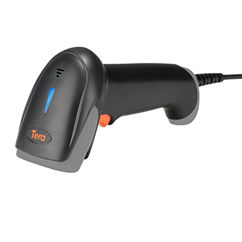 Tera バーコードリーダー USB 1次元 レーザー 有線 高速読取 軽量 バーコードスキャナー Windows 対応 ..