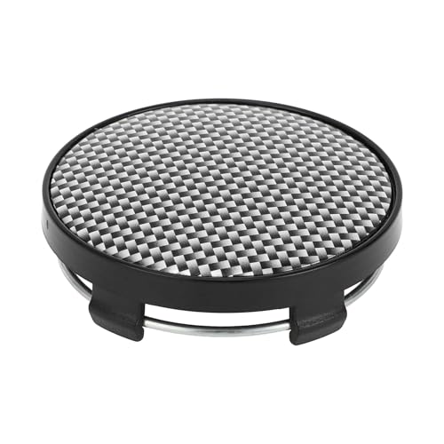 ACROPIX 60mm 2.36" カーボンファイバーパターン ブラック ユニバーサル カーウィールハブセンターキャ..