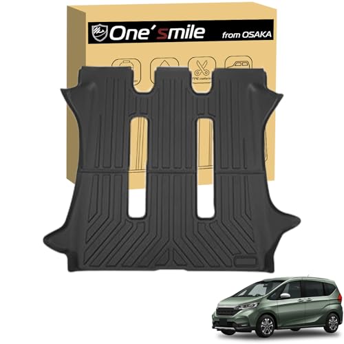 【K-One'smile】フリード適合 トランクマット 3列目＋トランクマット一体型 ラゲッジマット トランクマット ハイブリッド車用 6人乗り カーマット TPE素材 Freed 防水 滑り止め カーゴマット 車