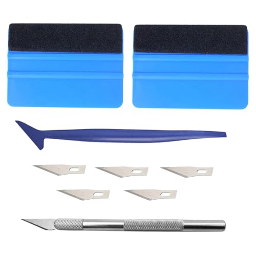 YFFSFDC カーフィルム 施工キット スキージー スキージー フェルト セット スキージーヘラ フェルト 自動車ラッピングフィルム 貼り施工ツールセット 貼付補助ツール 貼物に傷なし 気泡なし
