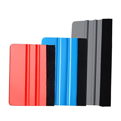 YFFSFDCスキージー スキージー フェルト セット 3色3点セット スキージーヘラ フェルト 自動車ラッピングフィルム 貼り施工ツールセット 貼付補助ツール 貼物に傷なし 気泡なし 壁紙 スキー