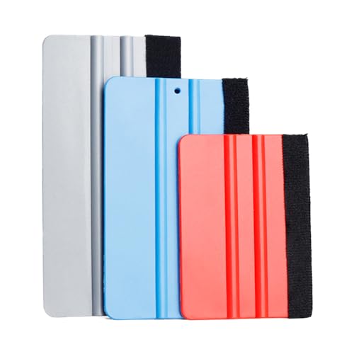 MINBOOT スキージー カーボンフェルト 3色3点セット カーラッピングフィルム スモークフィルム 車 バイク 工具セット カーフィルム施工キット 貼付補助ツール 貼物に傷なし 気泡なし 壁紙