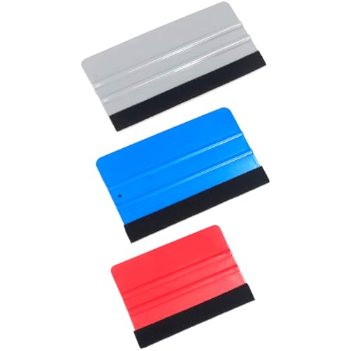 オーディオファン スキージー 3個入り フェルト付き スキージーヘラ カー/車/バイク/自動車ラッピングフィルム/カッティングシート/壁紙/ステッカーへ 貼り施工ツール 貼付補助ツール 貼物