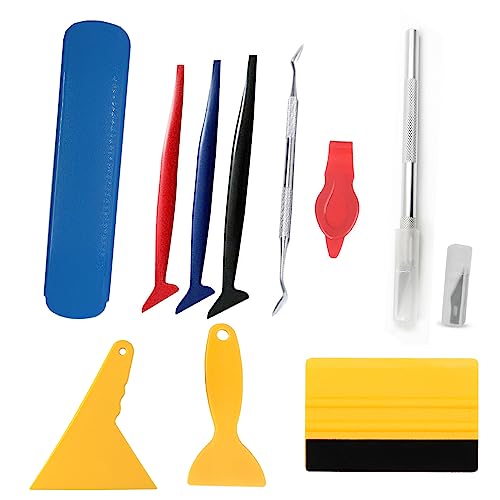 Yandong カーフィルムスキージーセット カーフィルム 車ラッピングカーフィルム貼りスキージーヘラ施工キット カーフィルム カッティングシート 縁折りスキージーヘラ 硬さ3種類隙間フィル