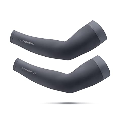 [ROCKBROS] アームカバー アームスリーブ 冷感 UPF50+ uvカット 日焼け防止 腕カバー 吸汗速乾 滑り止..