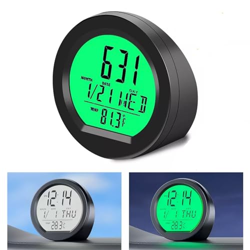 車用 時計 デジタル時計 ソーラー 車載時計 電子時計 ソーラー充電・電池稼働 ソーラー時計 車用時計 時刻 日付 温度表示 カレンダー機能 夜光 配線不要 多機能 車用品