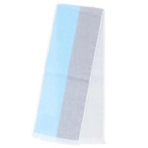 [アレグレット] パイルマフラー クールマフラー 接触冷感 34×105cm [バイカラー/ブルー]