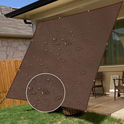 XiaZ 日除けシェード 2層撥水防水加工 雨よけ 防水サンシェード 400Dポリエステル 強度UP PU塗装 接合部水漏れ防止 紫外線UVカット ベランダサンシェード オーニング 庭用タープ 撥水 シェード