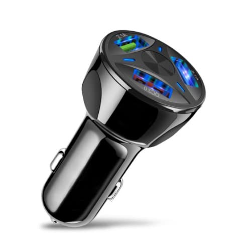 シガーソケット 3ポート USB QC3.0搭載 12V 24V 小型 車 トラック 充電器 急速充電 車載 カーチャージャー ブラック
