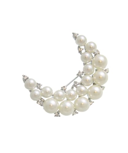 [ヴァンテーヌ] VINGTAINE ブローチ ムーン 月 ビジュー パール 可愛い お洒落 シンプル 小物 ギフト プレゼント BC-170-S-