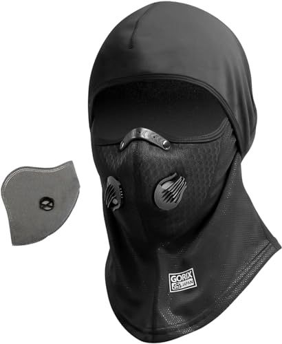 [ゴリックス] 冬用フルフェイスバラクラバ 呼吸弁付き フィルター付き 裏起毛 防寒 保温 防風 (GW-BaF2..