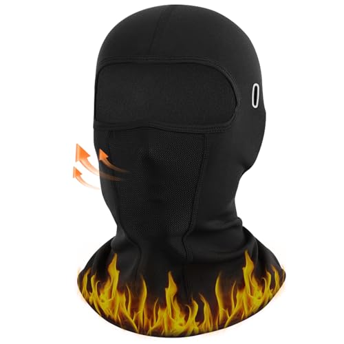 [GeeRic] ネックウォーマー バラクラバ 防風 防寒 保温 裏起毛 目出し帽 通気性 眼鏡穴 uvカット 息苦..