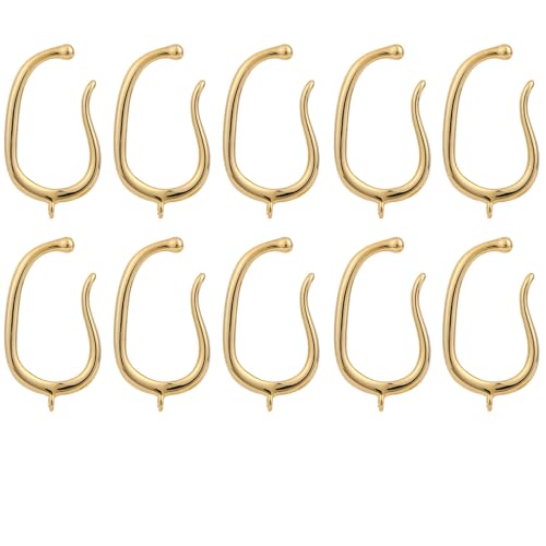 イヤーカフパーツ 10個入り イヤーフック イヤリング カン有り パーツ 部品 DIYイヤーフックパーツ 手..