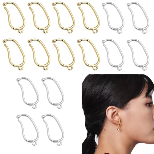 イヤークリップ ノンホールピアス パーツ パーツ部品16個入 イヤーカフ パーツ カン付き イヤーフック ..