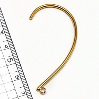 イヤーフックパーツ 1カン付 ゴールド 1個