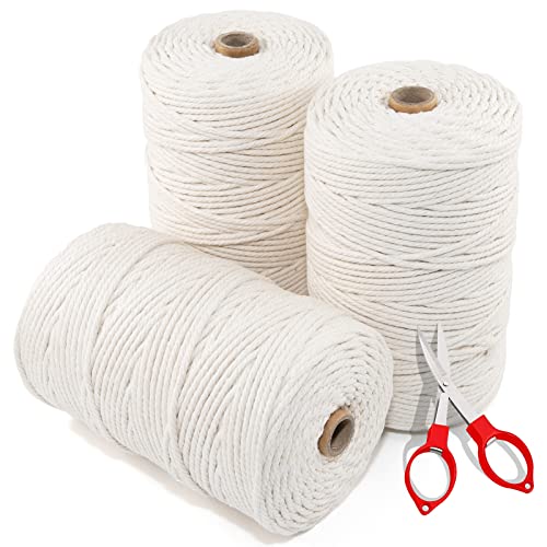 Goreson マクラメ ロープ 紐 糸 手芸紐100%天然染料使用 マクラメ 編み 糸 ナチュラルコットン ひも DI..