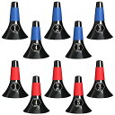 GreenSport リップコーン 10本セット ディスクサッカー 倒れにくい ラバーグリップ バスケ スポーツ 練習 (レッド5本&ブルー5本)