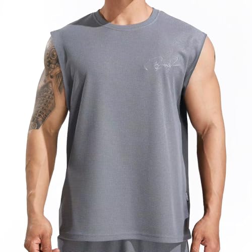 [Manatsulife] タンクトップ メンズ 通気 ストレッチ メッシュ 筋トレ フィットネス ランニングウェア ..