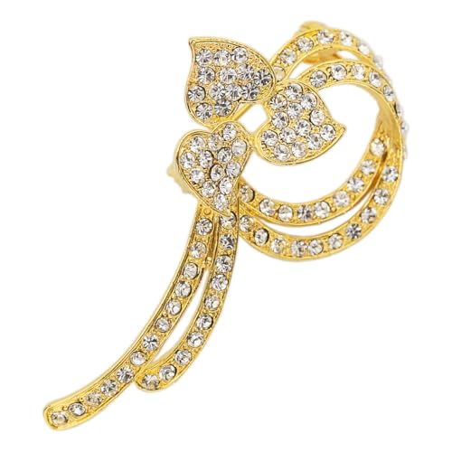 [デバリエ] ブローチ レディース 誕生日プレゼント 女性 母 義母 恩師 人気 ギフト フォーマル コサージュ ストール止め 退職祝い お返し お礼 入学 卒業 お礼 ゴールド (トリプルハート) kb001