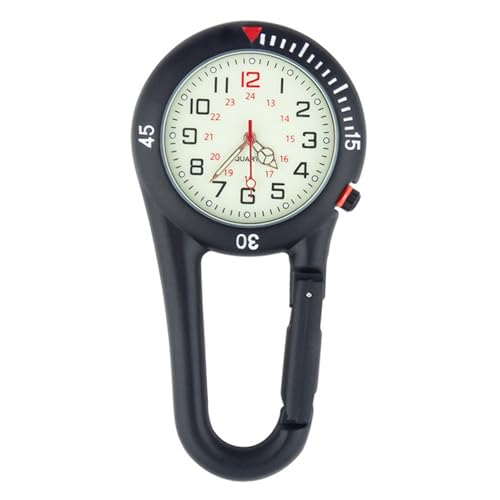 楽天セレクトショップDays Marketカラビナウォッチ ブラック 時計 登山用 アウトドア バックパック用 カラビナ カラビナ時計 キャンプ