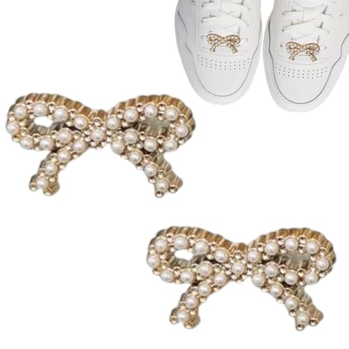 [grandslamEX] パール クラウン リボン シューズ ピアス アクセサリー 靴紐 シューアクセ シューズピア..