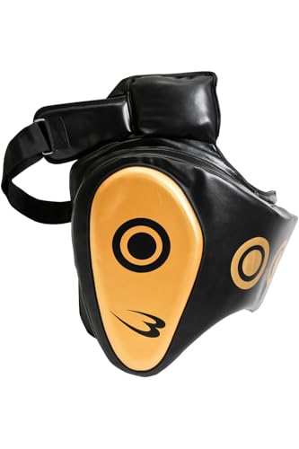 BODYMAKER(ボディメーカー) ローキックガード ブラック×ゴールド 格闘技 空手 キックボクシング 総合格..