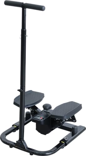 【正規品】RE ツイスト ステッパー ライト 負荷調節付 ハンドル付 SP-700 連続使用 約120分 静音 ツイスト運動 筋トレ＋有酸素運動 商品保証期間5年 (ブラック(ステッパー＋ハンドル))