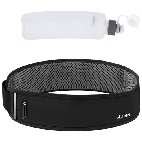 ARES(アレス) ランニングポーチ ハイドレーションベルト ハイドレーションポーチ 揺れない給水ボトル付..