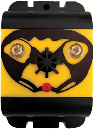 ISOTRONIC カラスよけ 鳩よけ 鳥よけ 防水 青い光 黄色と黒の警告色 超音波撃退器 電池式でベランダな..