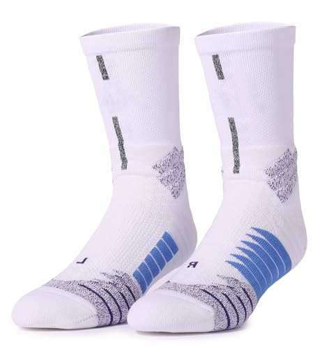 [Aqinmony] 高機能 バスケットボールソックス メンズ スポーツソックス 試合/練習用 厚手 滑り止め ア..