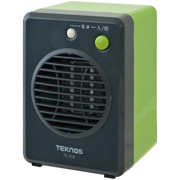 TEKNOS ミニセラミックファンヒーター 300W グリーン TS-311