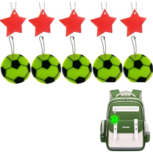 [Doyime] 反射キーホルダー 反射バンド (10個セット) 夜間蛍光 リフレクター 両面反射 夜間 犬の散歩 通学 通勤 スポーツ自転車 事故防止 交通安全 子供用 大人用 反射板