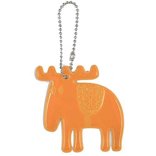 moz モズ ダーラムース リフレクター 交通安全 キーホルダー 反射 通学 通勤 鞄 北欧 (オレンジ) 526640