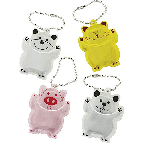 アニマルリフレクター 【単品/色指定不可】 【反射材 キーホルダー かわいい おしゃれ 屋外 ランドセル リュック 子供 小学生 女の子 男の子 ウォーキング ランニング 交通安全 80】