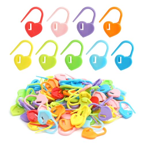 prendre 段数マーカー ロック式 ハート型 90個セット段数リング ステッチマーカー マーカー 段数 段か..