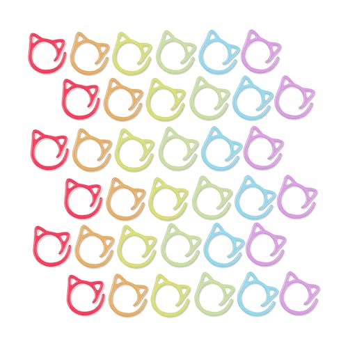 BOOHUQICH 編み物 マーカー 段数マーカー 段数リング 手芸用品 カラフル 編み物用品 携帯に便利 DIY6色..