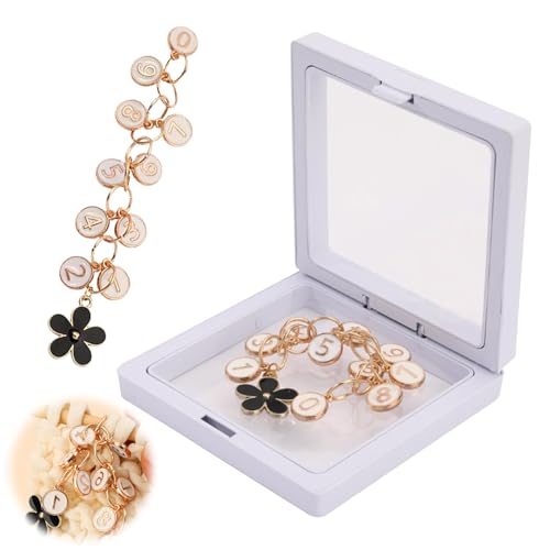 PAVIKE 行カウンターチャーム ナンバーステッチマーカー 編みステッチマーカー番号 編み物カウンターチ..