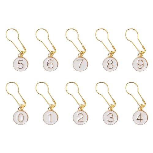 DELUXEFOX 編みステッチマーカー番号 10点 段数マーカー 編みのマーカー 編み物マーカー 編み物ツール ..