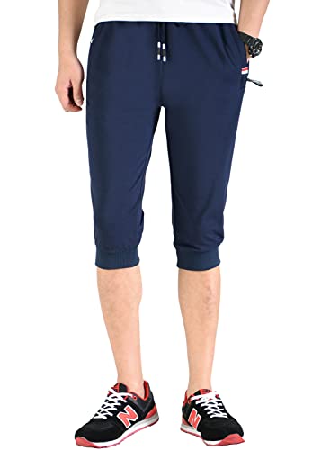 ハーフパンツ メンズ スポーツ 七分丈 トレーニングパンツ ランニングパンツ フィットネスパンツ ジムウェア カプリパンツ 半ズボン カジュアル スウェット ショートパンツ ジョギングシ