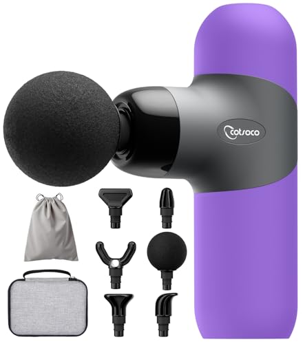 cotsoco 筋膜リリースガン8mm振幅 、4段階振動、 6つのヘッド付属 静音 350g超軽量 コンパクト、携帯便..