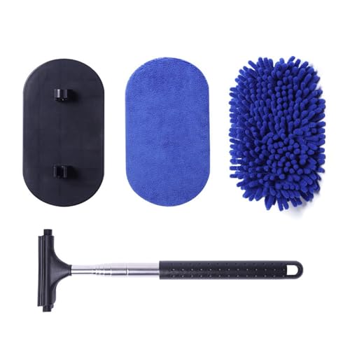 RICISUNG 車用サイドミラーワイパー 車 水切りワイパー 携帯用伸縮式ロングポール ドミラーワイパー 車..