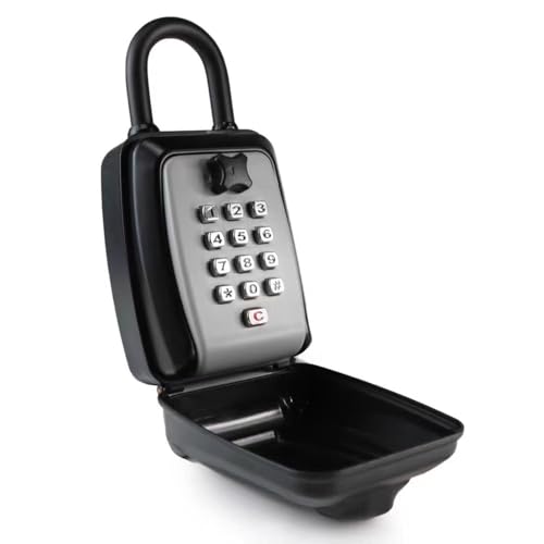 キーボックス 鍵共有ボックス 鍵収納ボックス 小物保管 ボタン式 12桁暗証番号 強化合金鍛造 キー収納 ..