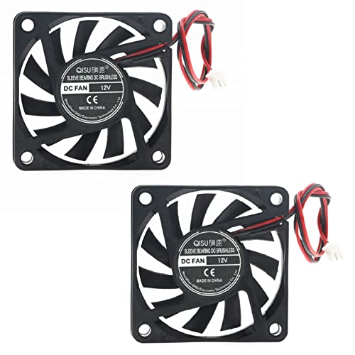 PENGLIN 冷却ファン 2個 6010 12V スリーブベアリング ファン 3Dプリンタファン 60mm X 60mm X 10mm DC..