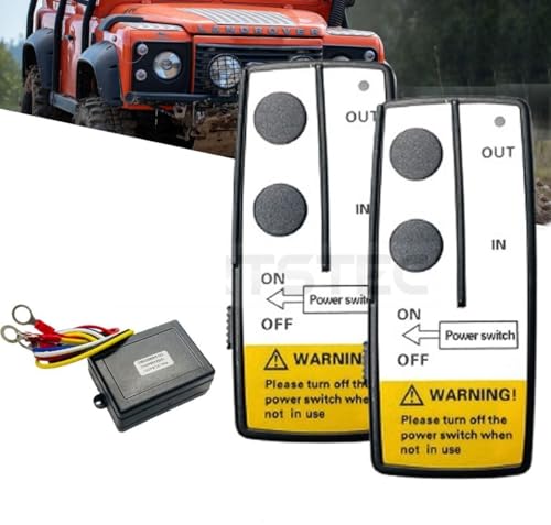 MOTOR POWER 12V 24V 汎用 ワイヤレス コントローラー リモコン 2個付属 無線 配線 ON/OFF スイッチ付 遠隔操作 トランポ 電動 ウインチ パワーゲート トラック SUV / 158-16